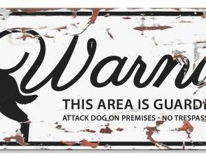 D&D – Waarschuwingsbord Rottweiler (wit)