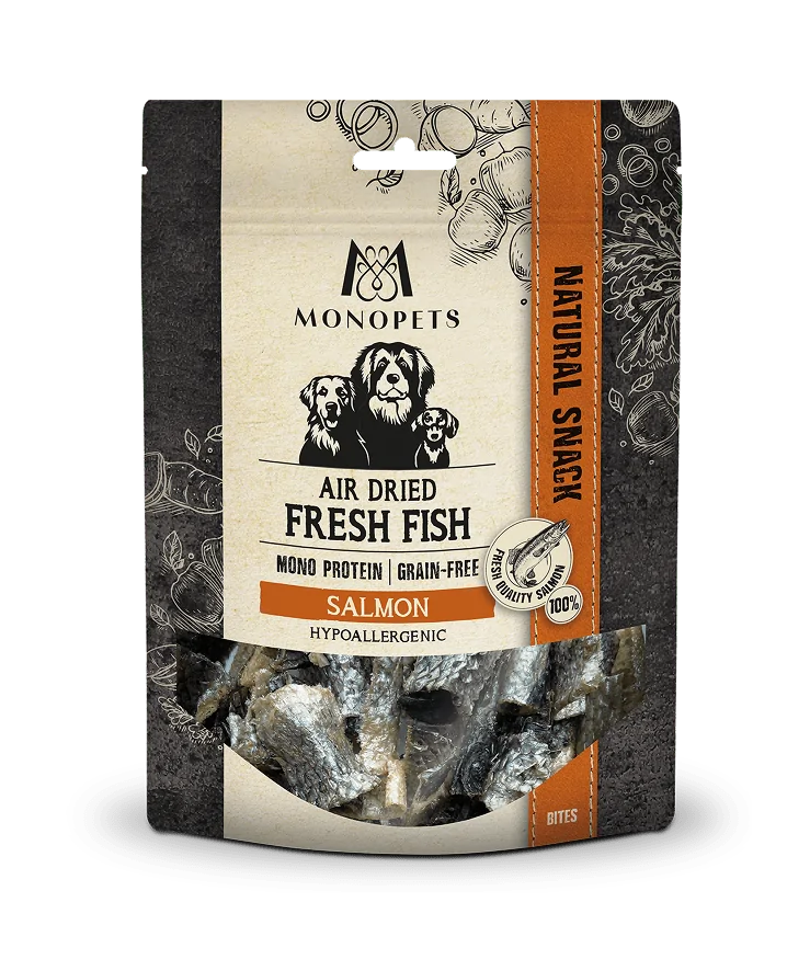 Air dried snacks Fresh Fish Salmon skin Bites